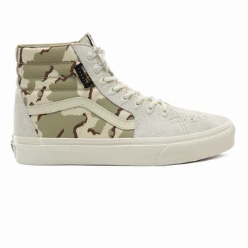 Damske Kotnikove Tenisky Vans Cordura Sk8-Hi Biele/Maskacove VA42VQSOH